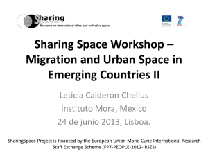 Sharing Space Workshop – Migration and Urban Space in Emerging