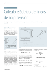 Cálculo eléctrico de líneas de baja tensión