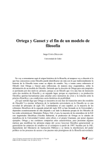 Ortega y Gasset y el fin de un modelo de filosofía