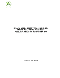 manual de procesos y procedimientos unidad de asuntos jurídicos y