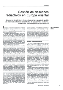 Gestión de desechos radiactivos en Europa oriental