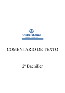 COMENTARIO DE TEXTO 2º Bachiller