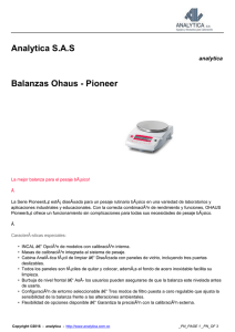 Balanzas Ohaus - Analytica SAS