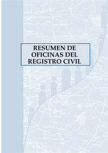 resumen de oficinas del registro civil