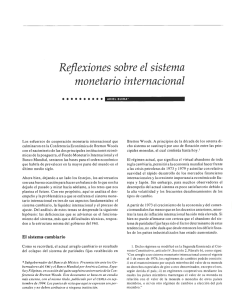 Reflexiones sobre el sistema monetario internacional