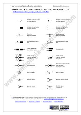 Símbolos De Conectores, Clavijas, Enchufes... / Simbología Electrónica