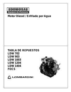 TABLA DE REPUESTOS LDW 702 LDW 903 LDW 1003 LDW 1204