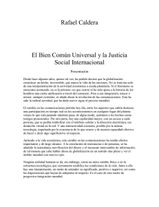 Rafael Caldera El Bien Común Universal y la Justicia Social