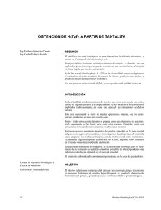 OBTENCIÓN DE K2TaF7 A PARTIR DE TANTALITA