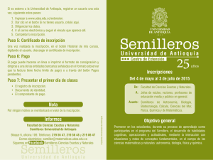 Semilleros 2015-2 - Universidad de Antioquia