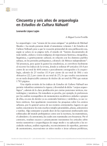 Cincuenta y seis años de arqueología en Estudios de Cultura Náhuatl