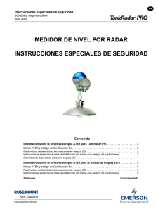 medidor de nivel por radar instrucciones especiales de