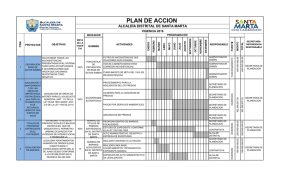 plan de accion - Alcaldía Distrital de Santa Marta