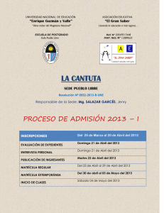 la cantuta - Universidad Nacional de Educación Enrique Guzmán y