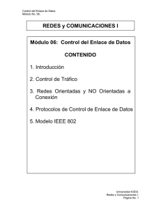 REDES y COMUNICACIONES I Módulo 06: Control del Enlace de