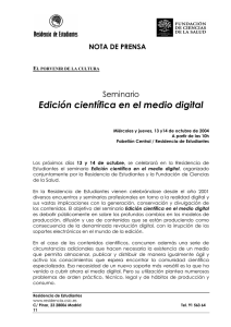 Edición científica en el medio digital