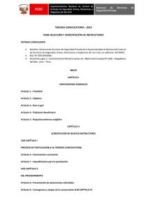 Bases tercera convocatoria para acreditación de