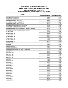 Remuneración por puesto - Gobierno Municipal de Zamora