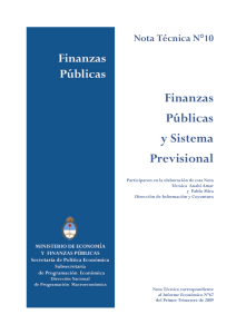 Finanzas Públicas y Sistema Previsional