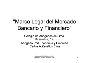 Marco Legal del Mercado Bancario y Financiero