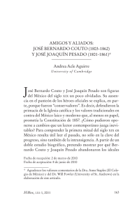 AMigoS Y AliAdoS: JoSé BERNARdo CoUTo (1803