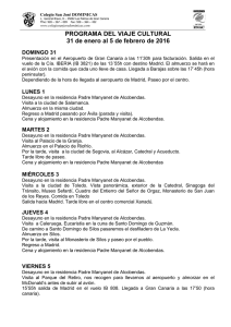 ITINERARIO DEL VIAJE 15-16