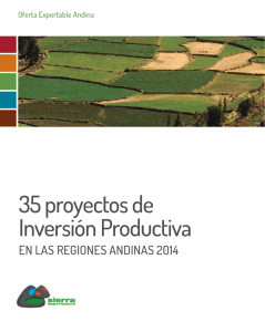 35 proyectos de Inversión Productiva