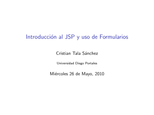 Introducción al JSP y uso de Formularios