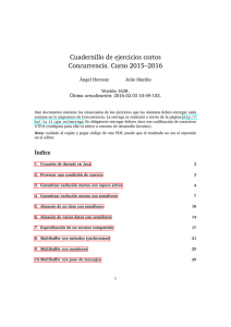 Cuadernillo de ejercicios cortos Concurrencia. Curso 2015–2016