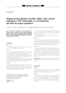 Simpatectomía Química Lumbar (SQL)