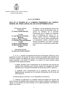 Acuerdos de la Comisión Permanente del CGPJ de