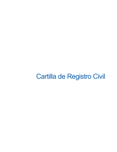 Cartilla de Registro Civil