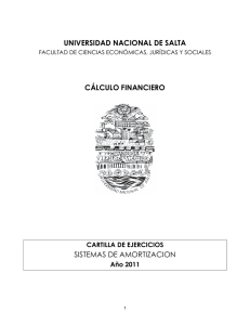 calculo financiero - Facultad de Ciencias Económicas, Jurídicas y