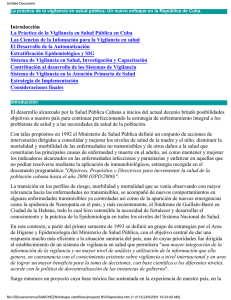 Introducción La Práctica de la Vigilancia en Salud Pública en Cuba