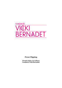 Press Clipping - Fundació Vicki Bernadet