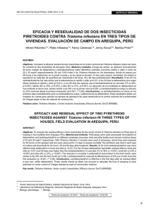 Eficacia y residualidad de dos insecticidas piretroides contra