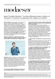 Javier Torralba (Neinver): “La única diferencia entre el outlet y el `full