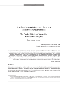 Los derechos sociales como derechos subjetivos fundamentales