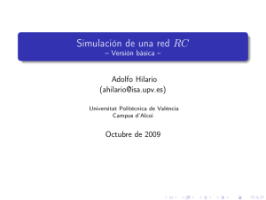 Simulación de una red RC - UPV Universitat Politècnica de València