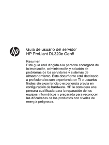 Guía de usuario del servidor HP ProLiant DL320e Gen8