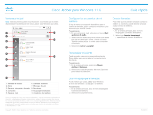 Cisco Jabber para Windows 11.6 Guía rápida
