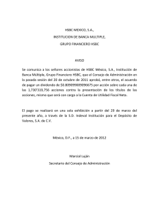 HSBC MEXICO, S.A., INSTITUCION DE BANCA MULTIPLE, GRUPO