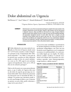 Dolor abdominal en Urgencia - Hospital Clínico Universidad de Chile