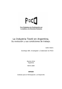 La Industria Textil en Argentina.