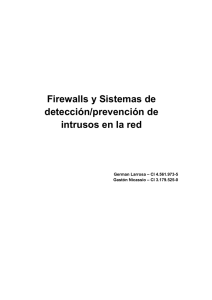 Firewalls, IDS, IPS