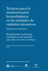 Técnicas para la monitorización hemodinámica en las Unidades de