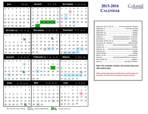 2015-2016 Calendar - with PD and PLT days