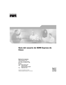Guía del usuario de SDM Express de Cisco