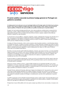 El sector público secunda la primera huelga general en Portugal