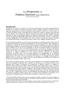 Una Propuesta de Política Exterior para 2006-2012